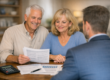 retirement age couple doing tax planning with professional